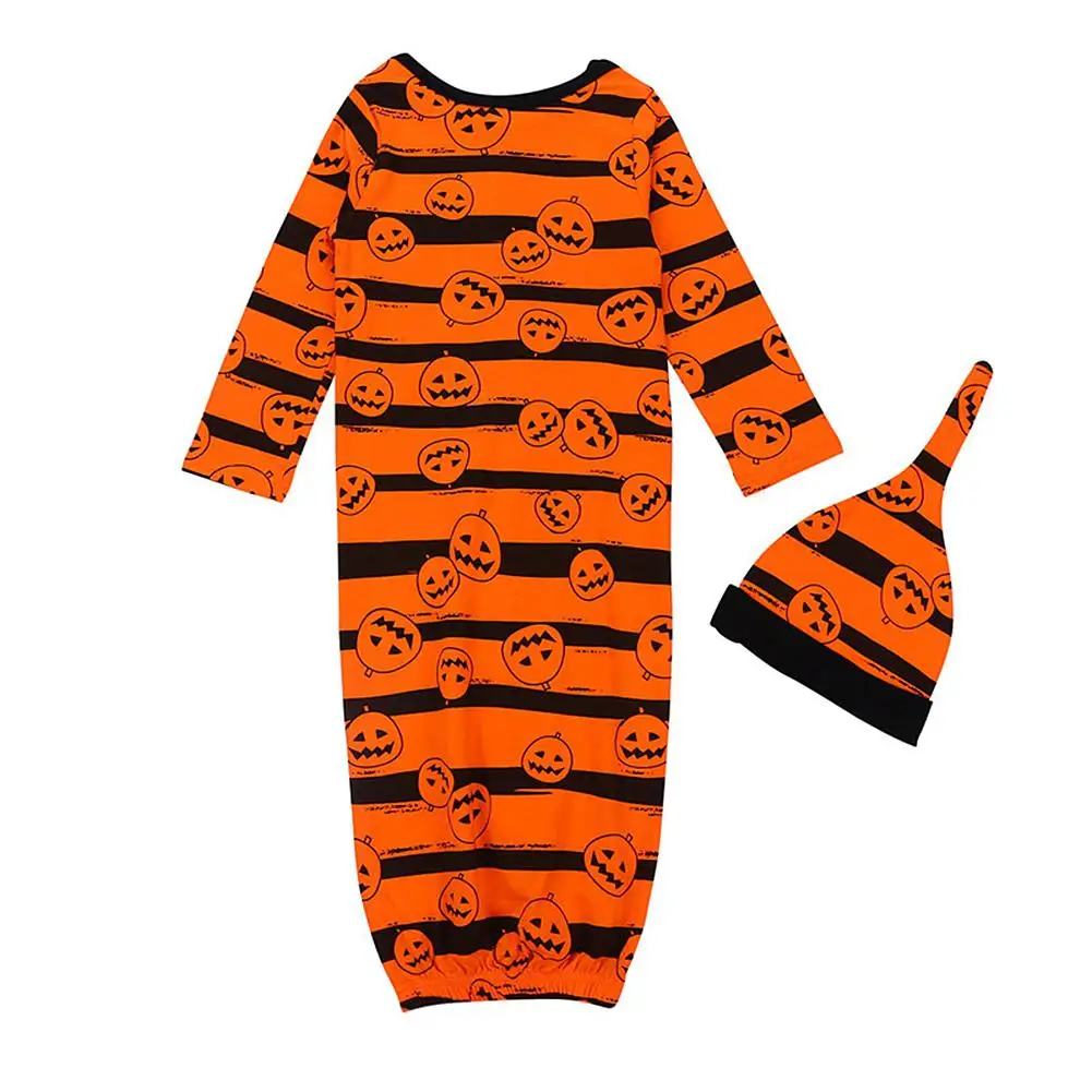 Kidlove новорожденных Sleepbags постельные принадлежности Хэллоуин тыква в полоску