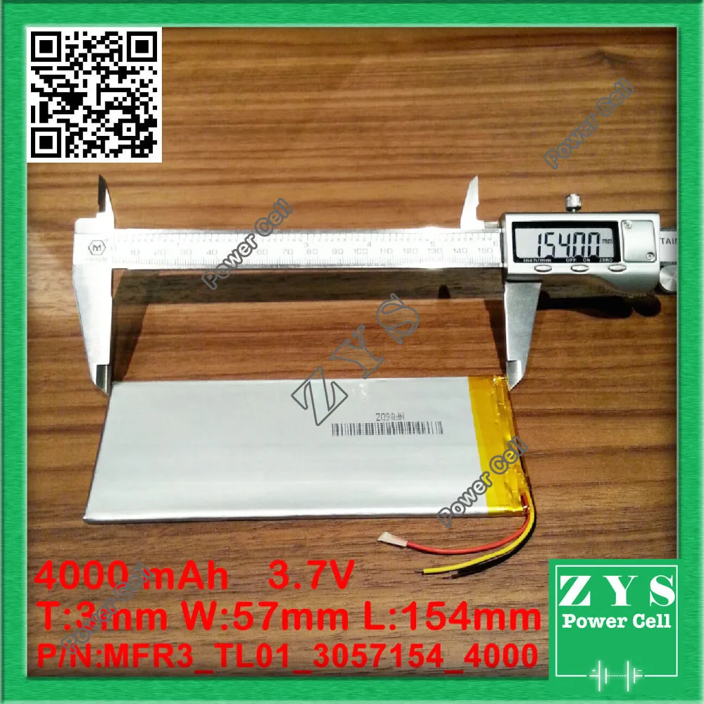 1 шт. Литий-ионная батарея 3 7 v 4000mAh аккумуляторная 4000 mah Размер: 3x57x154mm | Компьютеры и