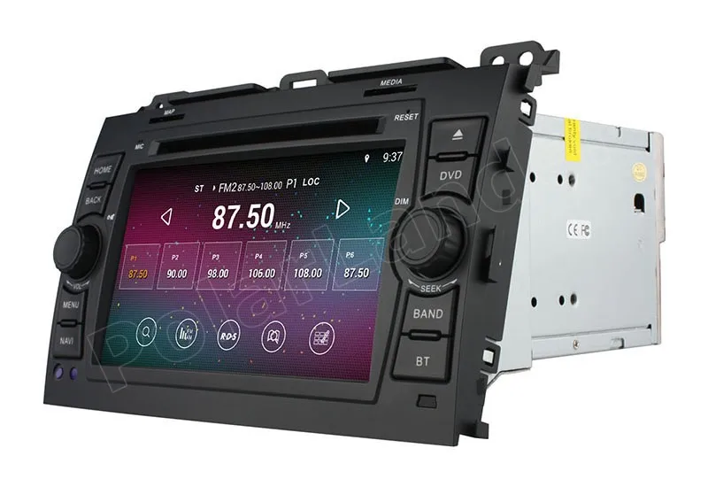 7 дюймов 2 din четырехъядерный для Android 4 автомобильный dvd-плеер GPS TOYOTA PRADO 2002 2003 2004 2005