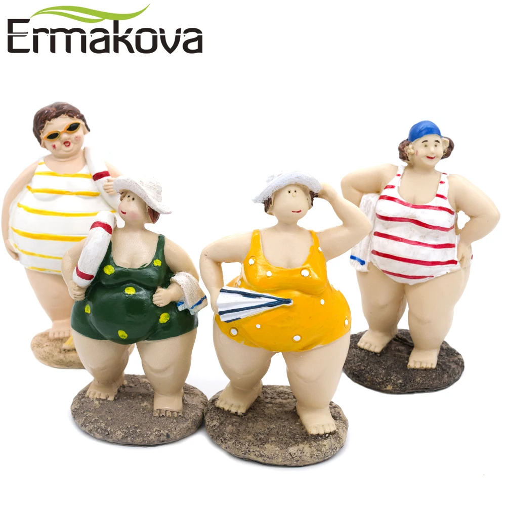 Эрмакова Смола пухлые красота жир леди Статуэтка Девушка Статуя хорошо