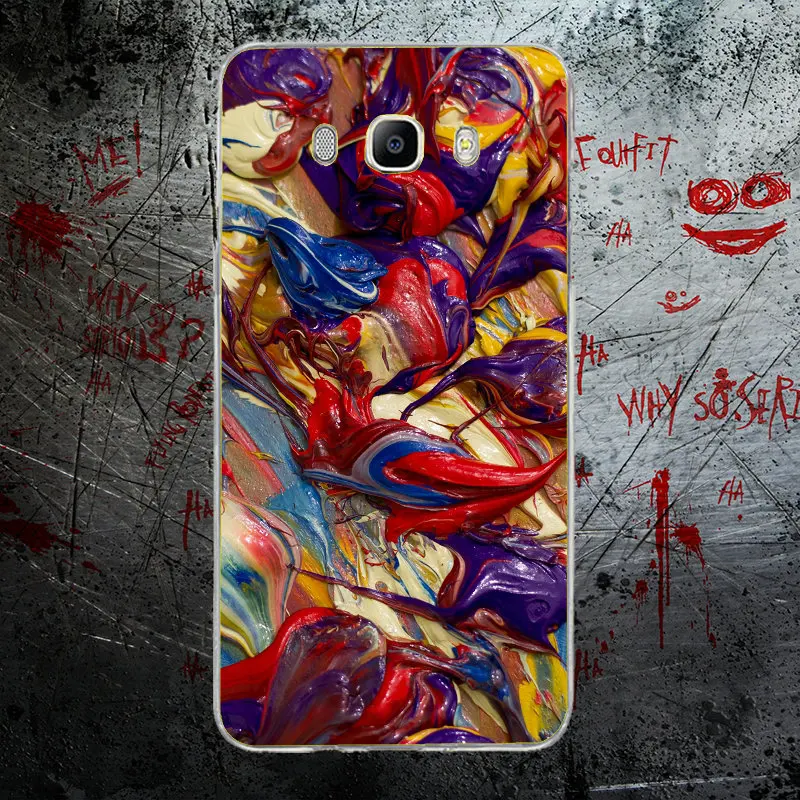 Soft Silicone Transparent TPU Mobile Phone Cases For Samsung Galaxy J1 J2 J3 J5 J7 A3 A5 A7 2016 2017 Bags Abstract Paint Color | Мобильные