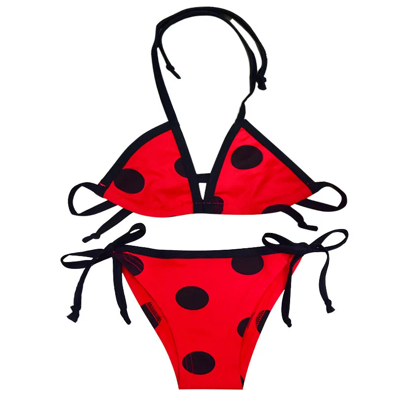 2019 Summer Girls Bikini Swimwear Dress Casual Beach Todder Birthday Party Swimsuit Princess Ladybug Clothing | Детская одежда и