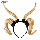 Повязка на голову с изображением лесных животных в стиле стимпанк, рога антилопы