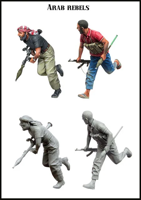 Набор моделей арабских повстанцев из смолы 1/35 | Игрушки и хобби