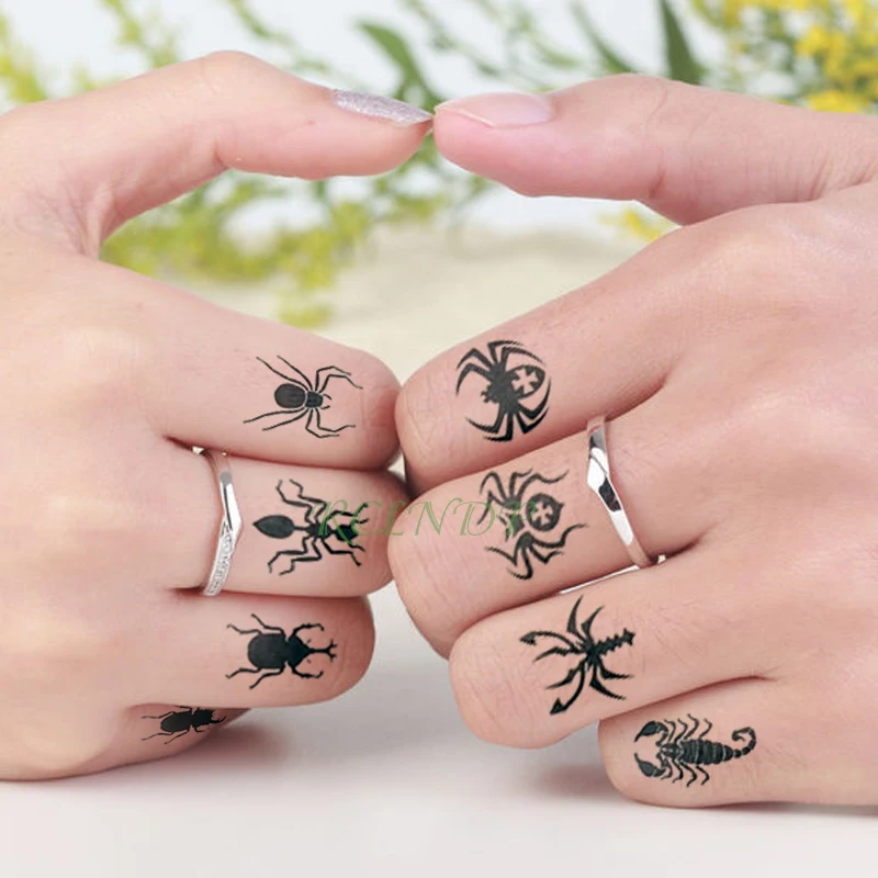 

Waterproof Temporary Tattoo Sticker Spider Halloween Flash Tatoo Fake Tatto arm Wrist Foot hand neck For Girl Men Women kids