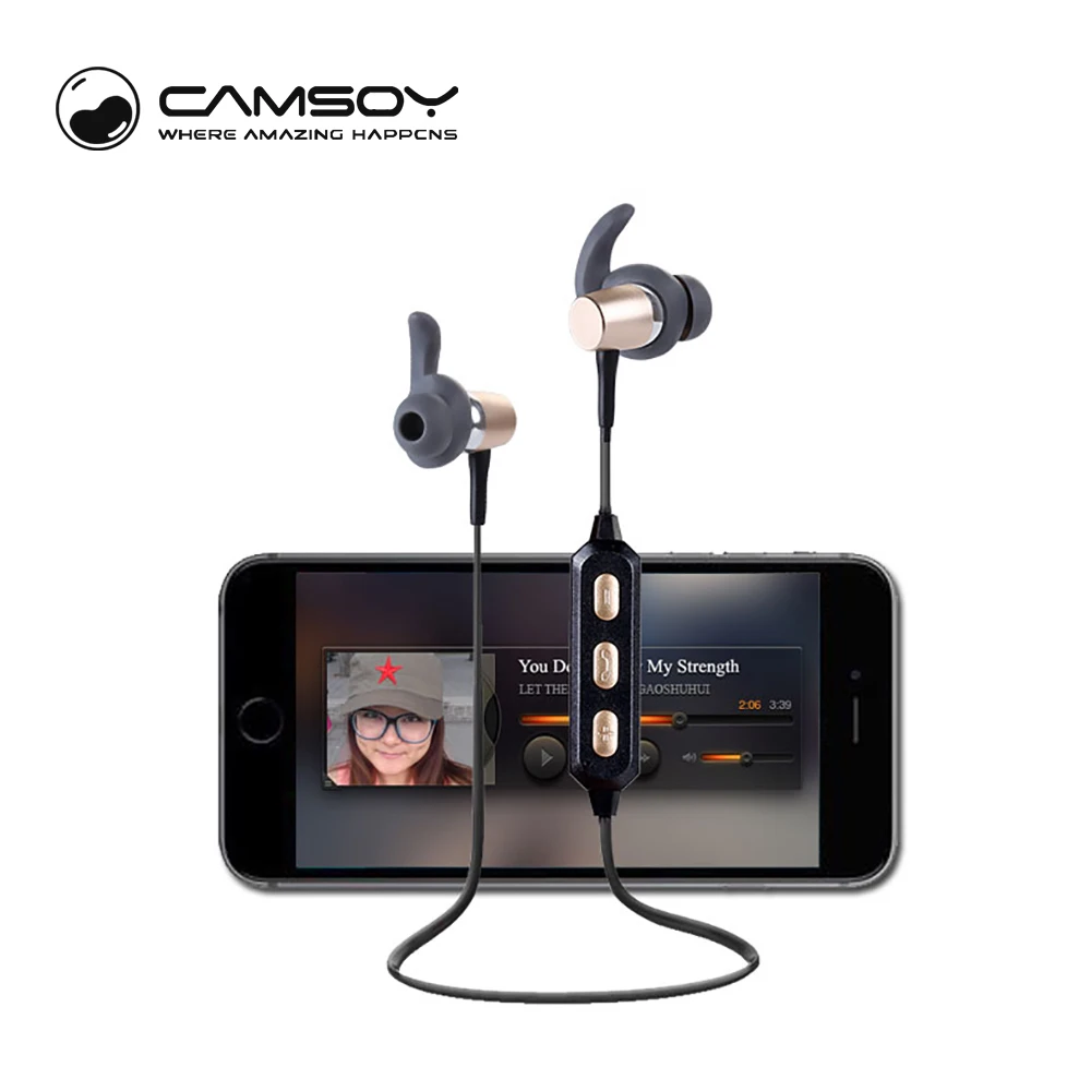 Camsoy H7 Мода Bluetooth Беспроводной Музыка наушников Спорт стерео гарнитура с
