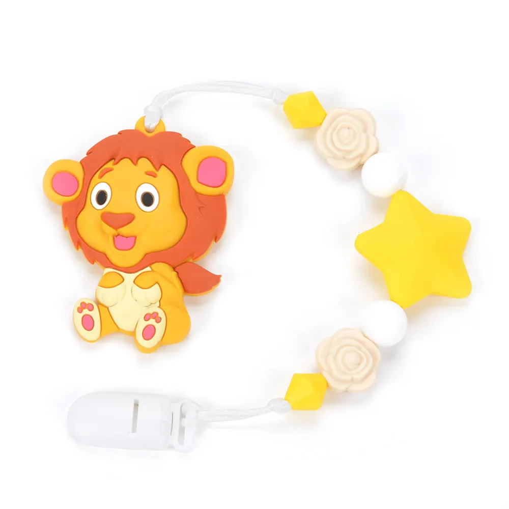 Силиконовые зажимы для прорезывания зубов Прорезыватель Львенок подвески