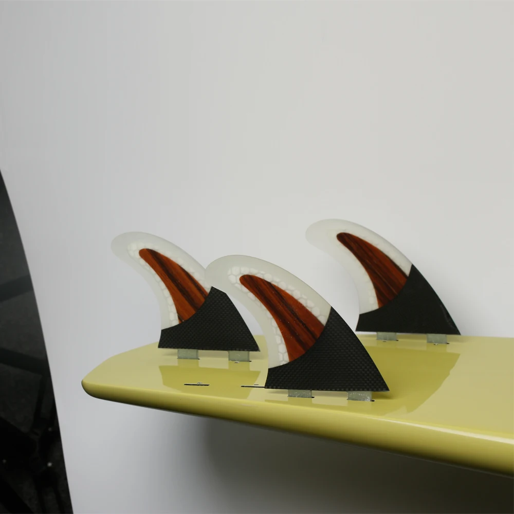 Insurfin carbonfiber и древесины доска для серфинга finsthruster Фин Набор (3) FCS Совместимость Surf