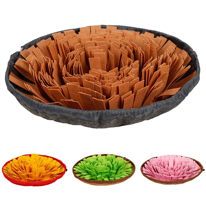 Pet Felt Cloth Leak Food Anti Choking Bowl Mat Dogs Cats Snuffle Bowl Mat Costing Energy Slowing Feeding Intelligence Mat