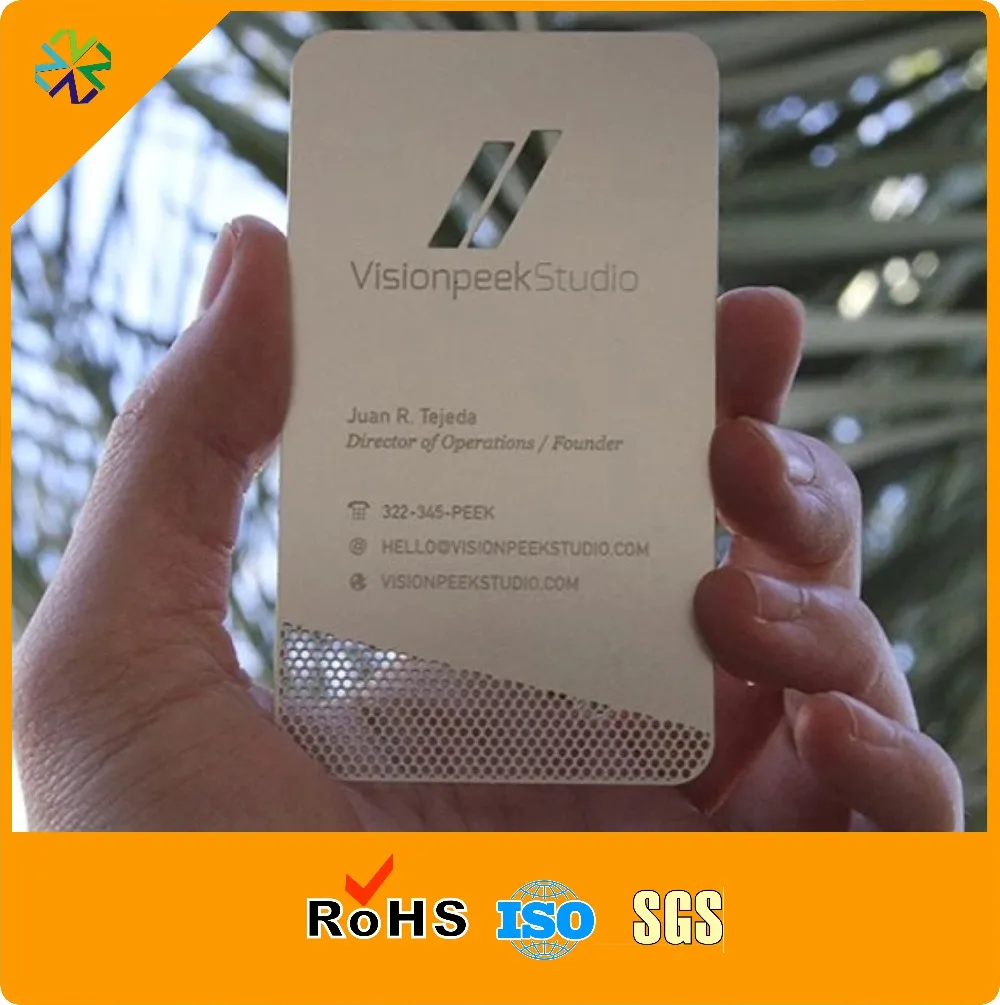 88.9*50.8*0.5mm hole cutting out special beautiful steel membership cards manufacture