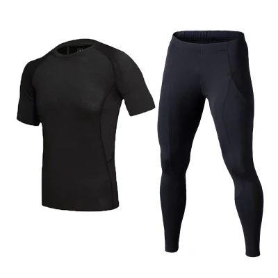 black line set Детский спортивный комплект для мальчиков, для бега, баскетбола, футбола, тенниса, фитнеса, спортзала, бега, набор, survetement, комплекты для футбола, спортивный костюм - Цвет: black line set