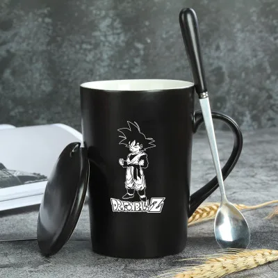 23 Oussirro Dragon Ball Z DBZ Бесконечность кружки чистого цвета керамические кружки чашка с крышкой и ложкой кухонный инструмент подарок - Цвет: 23