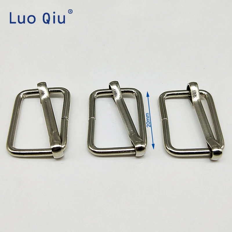 Luo Qiu 10 шт./лот 20 ММ Серебристые регулируемые подтяжки с пряжками и слайдер для