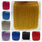 Лидер продаж, 1 ярд, 20 см, длинная кружевная отделка, полиэстер, кисточка, бахрома, обрезка для латинских платьев, сценических аксессуаров для одежды, кружевная лента