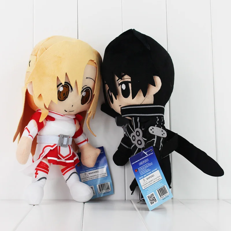 2 вида аниме меч искусство онлайн САО плюшевая игрушка Kirito Asuna мягкая кукла