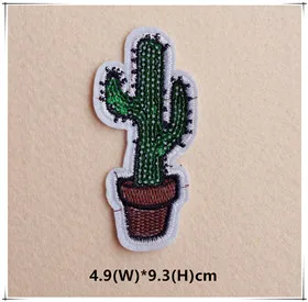 1pcs Mix Cactus Patch for Clothing Iron on Embroidered Sew Applique Cute Patch Fabric Badge Garment DIY Apparel Accessories 121