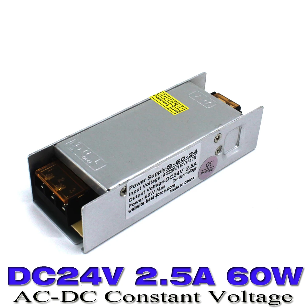 mini size DC24 power supply 2.5A 60W Led Driver Power adapter Transformer 110v 220v AC-dc SMPS for LED Strip Light CNC CCTV |