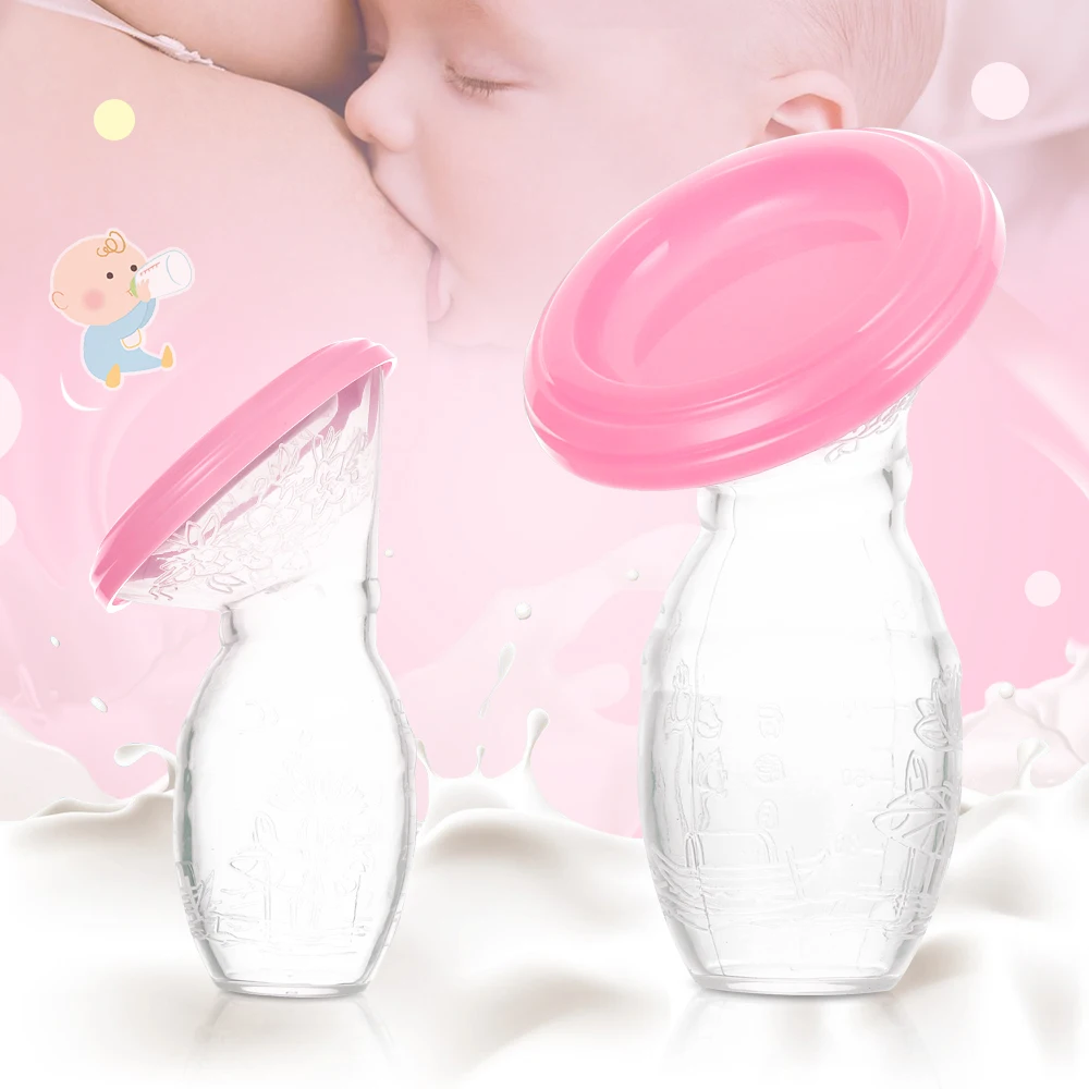 Силиконовый молокоотсос ручное всасывание для кормления грудью бутылка молока