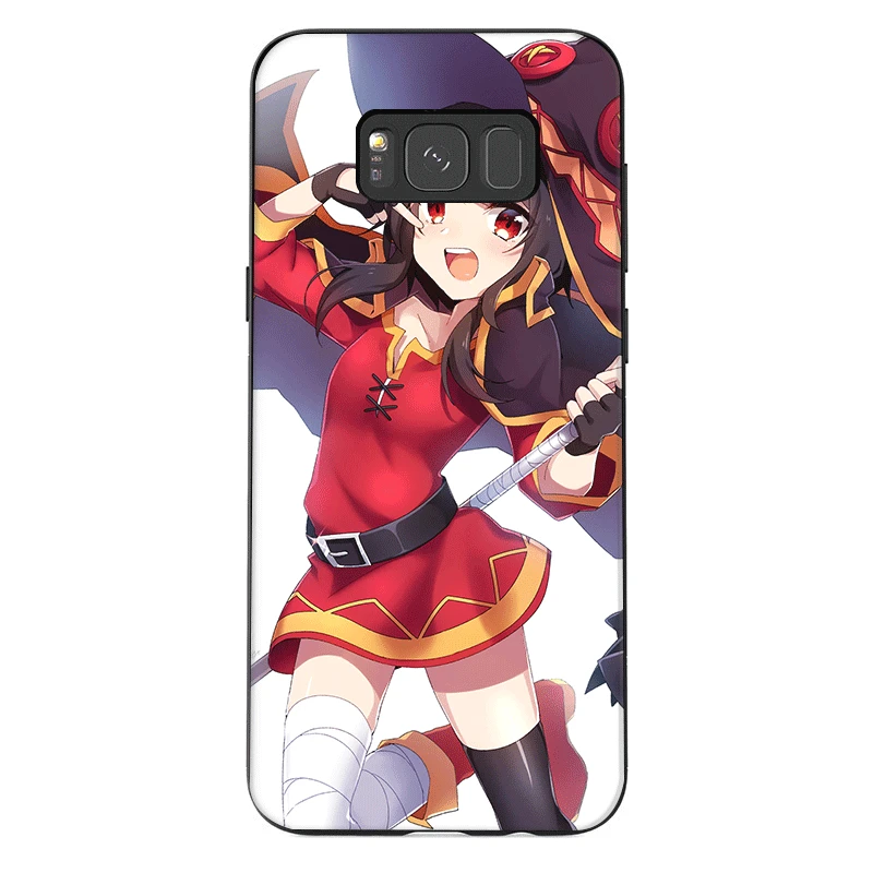 Силиконовый чехол для телефона samsung M10 M20 M30 M40 S6 S7 Edge S8 S9 S10 S10E Plus Note 8 9 KonoSuba Megumin Kono |