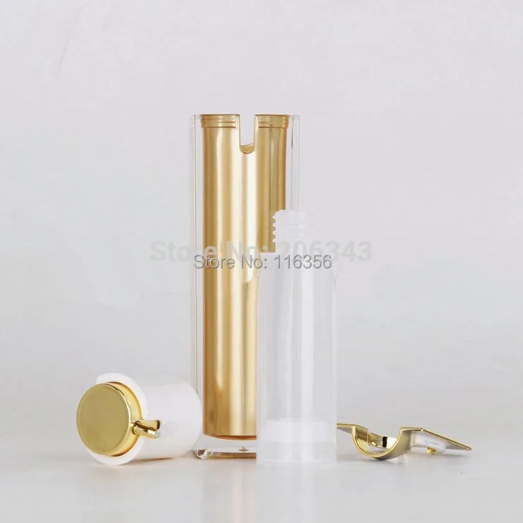 30 мл Акриловая безвоздушная бутылка квадратной формы или для лосьона с