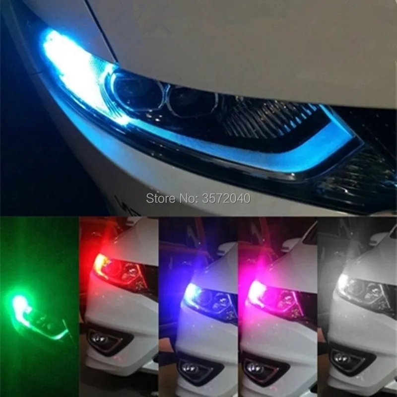 Светодиодная лампа T10 W5W 2 шт. белые красные голубые стробоскописветодиодный