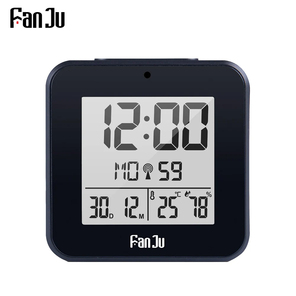 

FanJu FJ3533B Alarm clock Digital LED Electronic Desktop Watch Time Thermometer Humidity Snooze Calendar Table DCF Radio Clocks