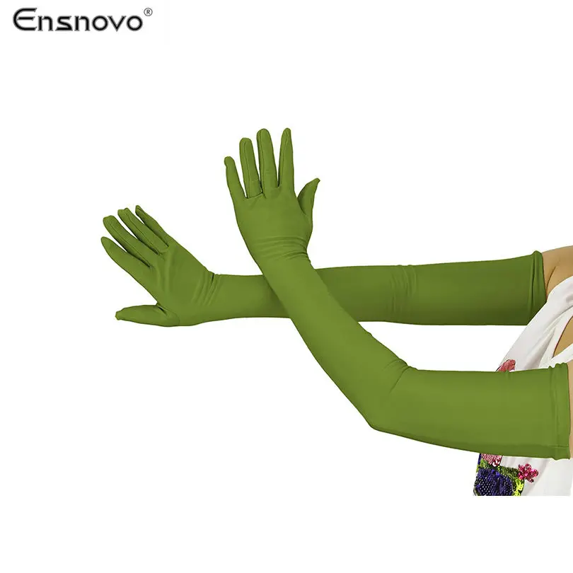 Ensnovo 23 6 &quotэластичный длинный спандекс оперная перчатка s вечерние наряды