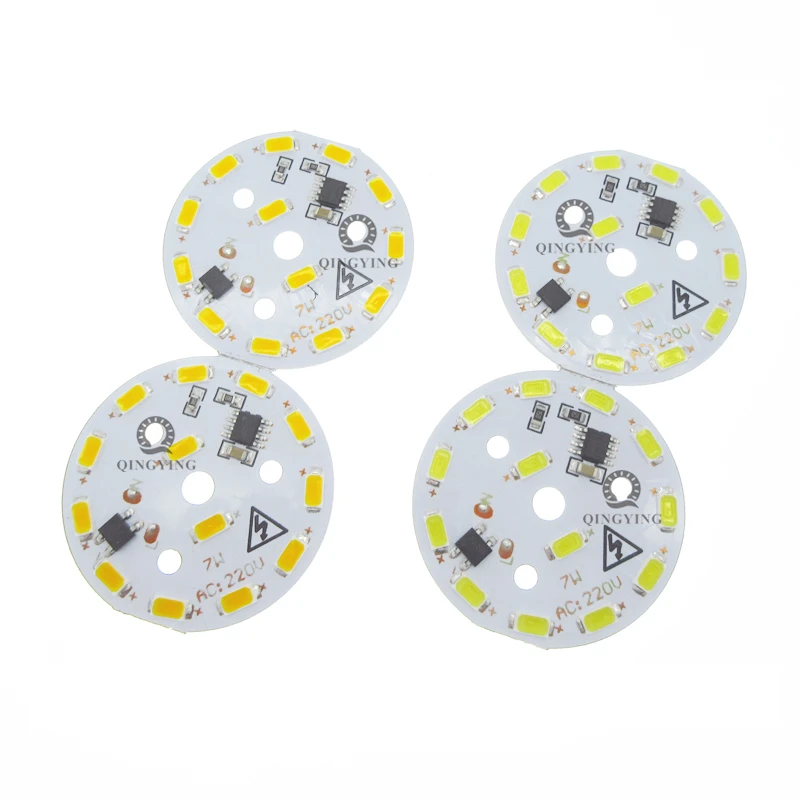 50 шт. 220 В SMD5730 светодиодный 3 Вт 5 Вт 7 Вт 10 Вт 12 Вт 15 Вт 18 Вт 24 Вт белый/теплый белый светодиодный светильник PCB интегрированный Смарт IC драйвер лампы пластины