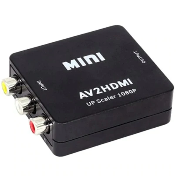 LEROY мини HDMI в AV HD конвертер Switcher адаптер 1080P Аудио экстрактор адаптер коммутатор для ПК ноутбук HDTV проектор - Цвет: Черный