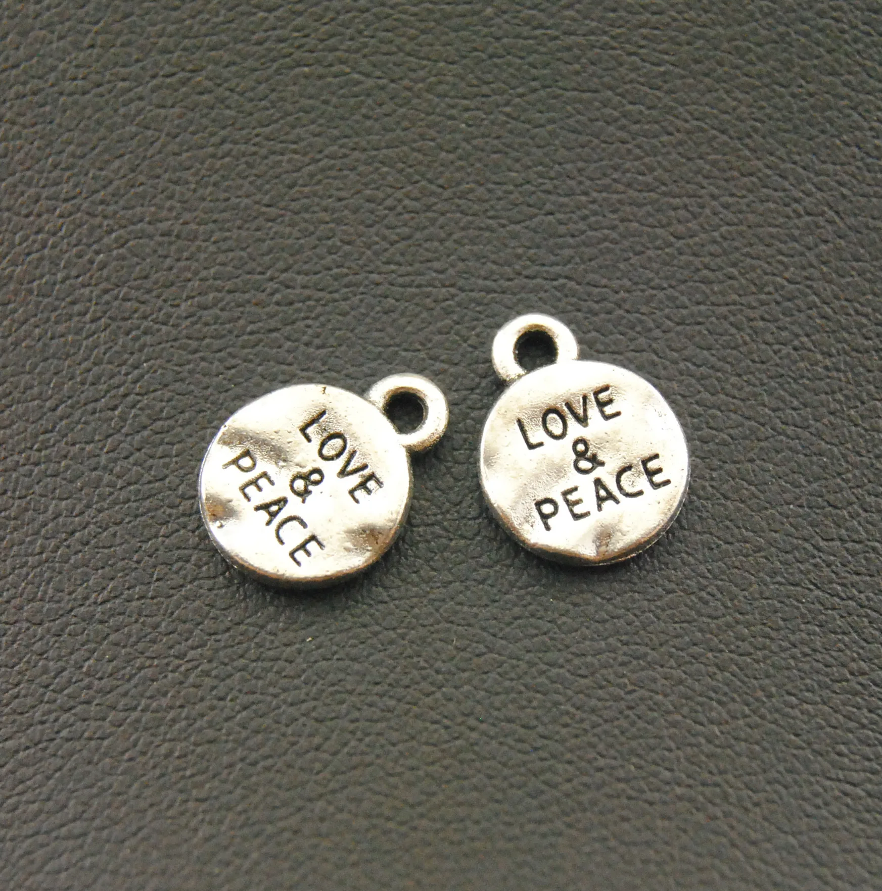 15 шт. серебряные круглые подвески для браслета|peace charm|antique silvercharms jewelry making |