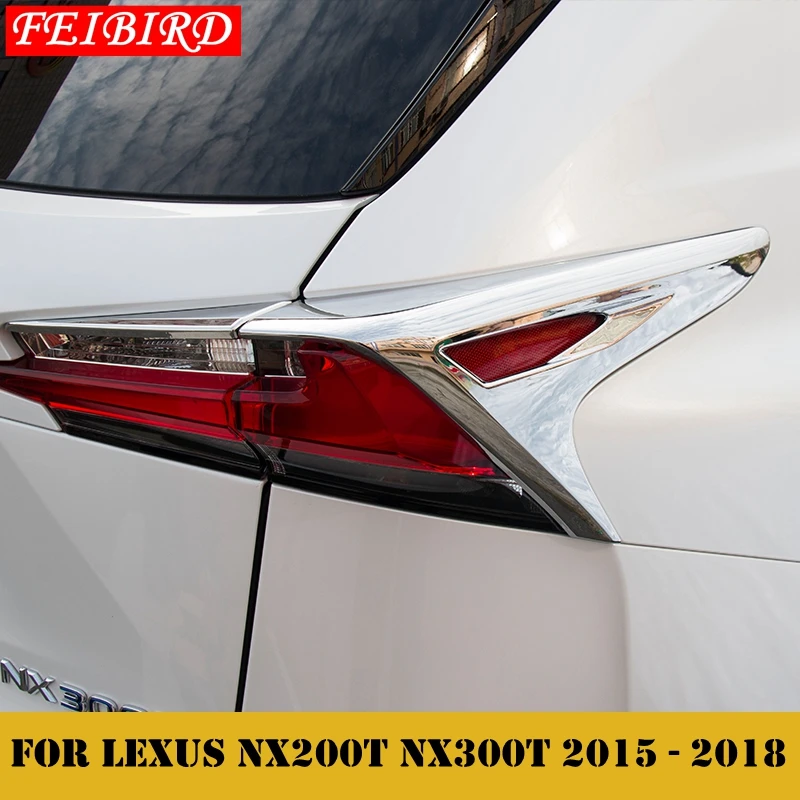 Accessories For LEXUS NX NX200T NX300T 2015 2016 2017 2018 Rear Tail Trunk Light Lamp Frame Decoration Molding Cover Kit Trim