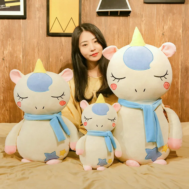 

40-80/pcs Plush Animal Pillow Toys Soft Baby Pillow Stuffed Sofa Cushion Plush Dinosaur Unicorn Rabbit Dolls Cute Children Gifts