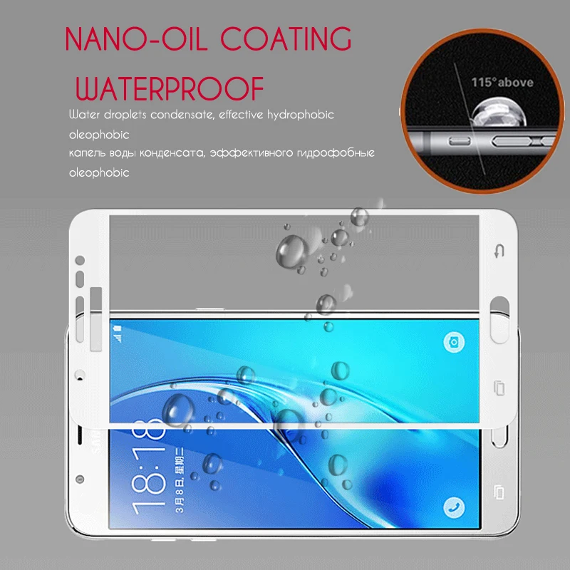 Esvne 2.5D полное покрытие 9 H Galaxy J7 2016 Стекло для Samsung Prime закаленное защита экрана