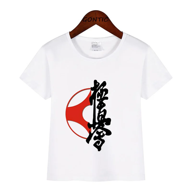 Kyokushin/футболка для мальчиков модная детская футболка с принтом каратэ канджи и