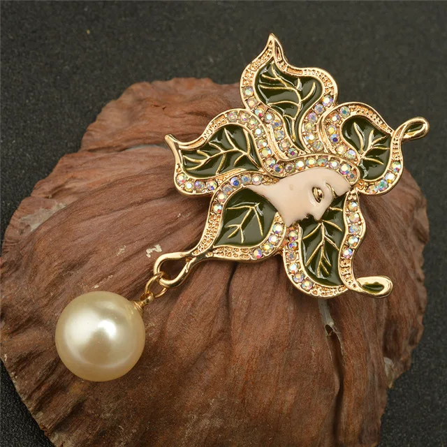 Новинка 2019 булавка Стразы и броши жемчужная подвеска в виде цветка броша