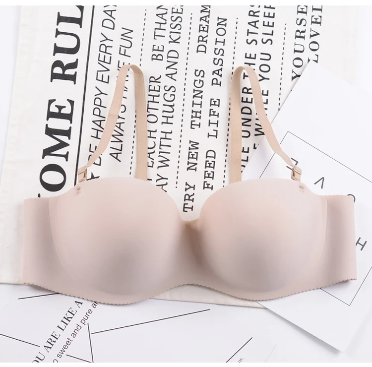 Бюстгальтер бесшовный без косточек женское нижнее белье половину можно снять на