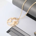 Женское колье с геометрической картой мира, короткая цепь до ключиц в богемном стиле, стимпанк, массивное Ювелирное Украшение