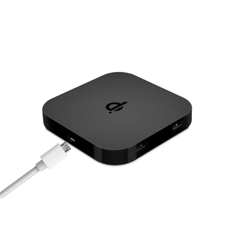 Двойное Беспроводное зарядное устройство Qi с двойным Usb тонкая портативная
