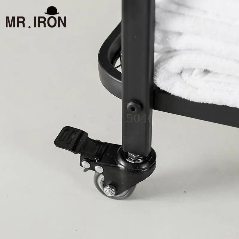 Household folding dining cart trolley mobile dining car hotel commercial trolley bathroom living room wine cart rack