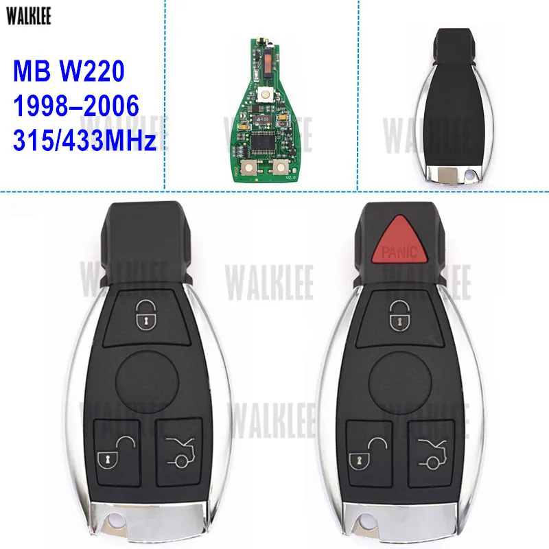 WALKLEE дистанционный смарт ключ для Mercedes Benz S CLASS W220 S280 S320 S350 S400 S430 S500 S600 S55 S65 CDI|Ключ от
