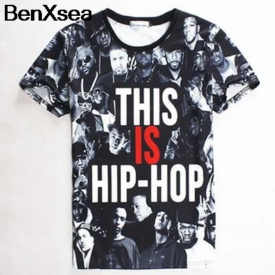 Футболка New King Rap Music EMINEM THIS IS HIP HOP 50 Cent 2Pac 3D для мужчин и женщин | Мужская одежда