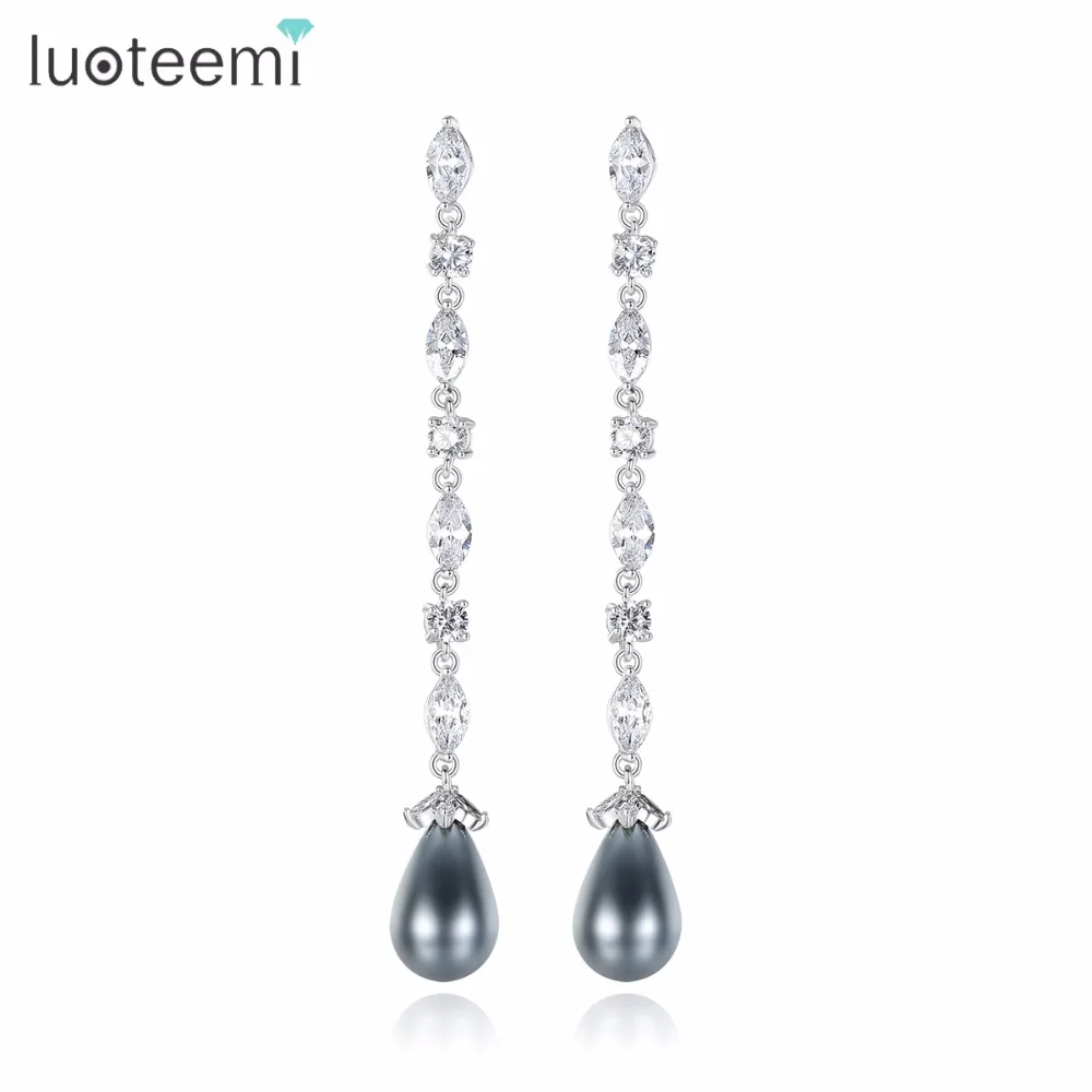 Luoteemi невесты длинные ААА Ясно Маркиза и блестящий кубического циркония