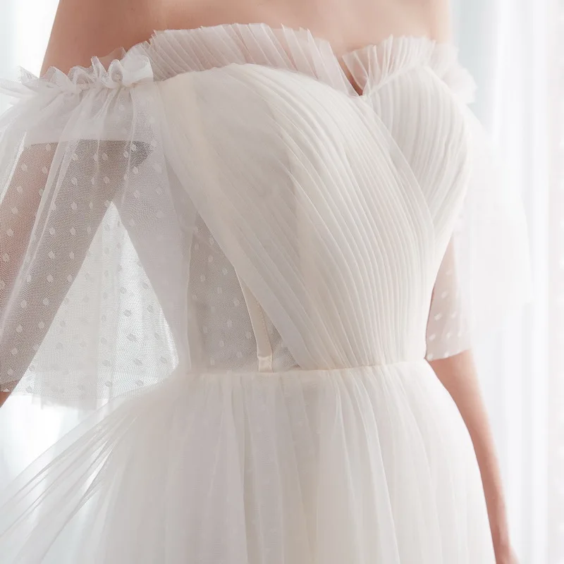 

ANTI Simple Organza and Tulle gown wedding dress Rode De Mariee Sleeveless Sweetheart Vestido De Noiva Lace Dots Princess 2018