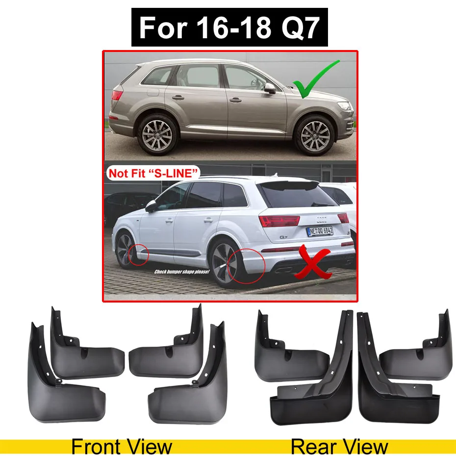 Оригинальные XUKEY Автомобильные Брызговики для Audi Q3 Q5 FY Q7 S-Line SQ5 Брызговики крыло брызговиков Передние Задние