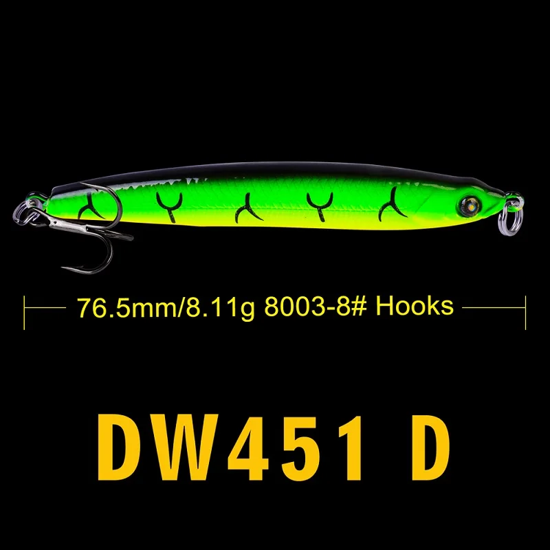 10 шт. VIB карандаш рыболовные приманки снасти 7 65 см 3 01 &quot/8 11 г 0 29 oz цветов в наличии