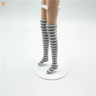 color 8 1 пара новые полосатые чулки для Barbies, Blyth, Momoko, Azone, 1/6 кукла licca носки одежда аксессуары - Цвет: color 8