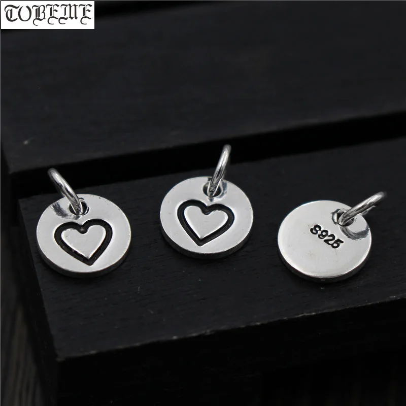 

100% 925 Silver Heart Charm DIY Bracelet Heart-shape Charms Jewelry Findings Small Heart Pendant DIY Jewelry Charm