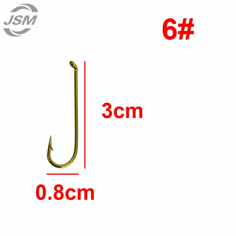 JSM 100 шт. 79580 рыболовные крючки из высокоуглеродистой стали чайного цвета с
