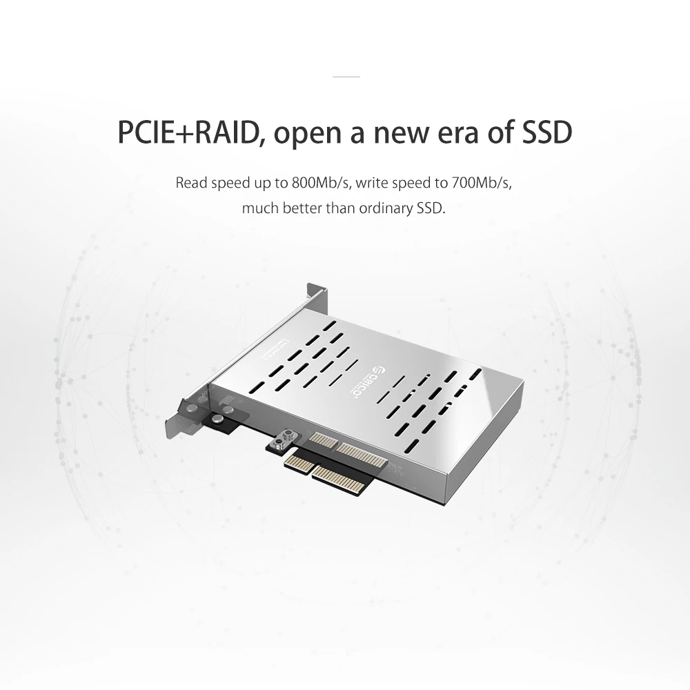 ORICO жесткий диск для настольного компьютера массив карт PCI-E M.2 SSD из нержавеющей стали высокоскоростной Raid жесткий диск карта расширения Raid контроллер