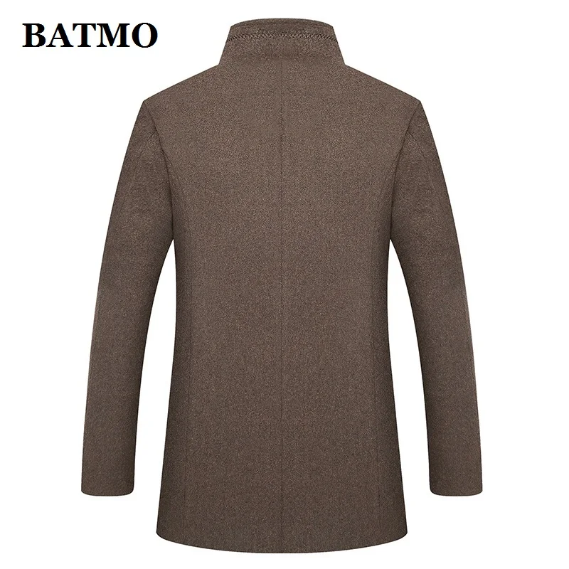 

BATMO 2019 new arrival winter high quality wool thicked warm trench coat men,men's wool jackets ,plus-size M-6XL 1818